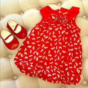 Baby 12 month 1 year Valentines romper